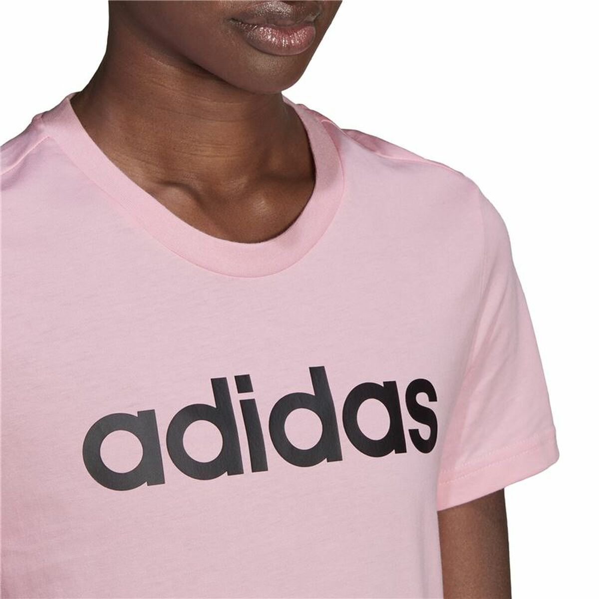 T-shirt med kortärm Dam Adidas Loungewear Essentials Slim Logo Rosa - 5