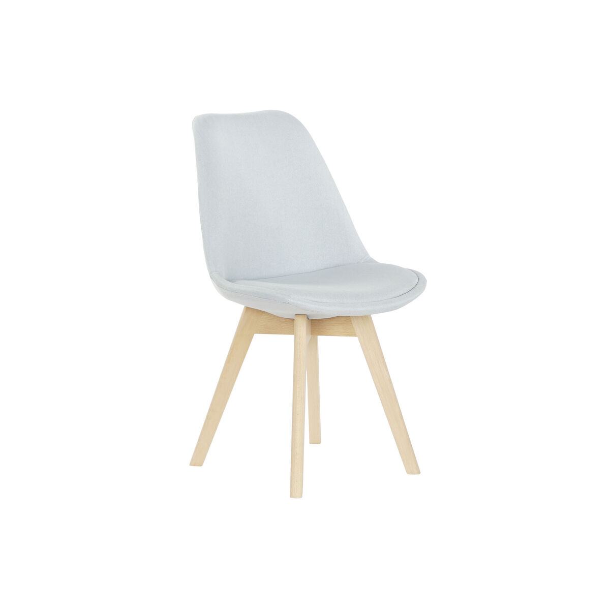 Stol DKD Home Decor Blå Beige Polyester Skum bokträ 48 x 56 x 83 cm