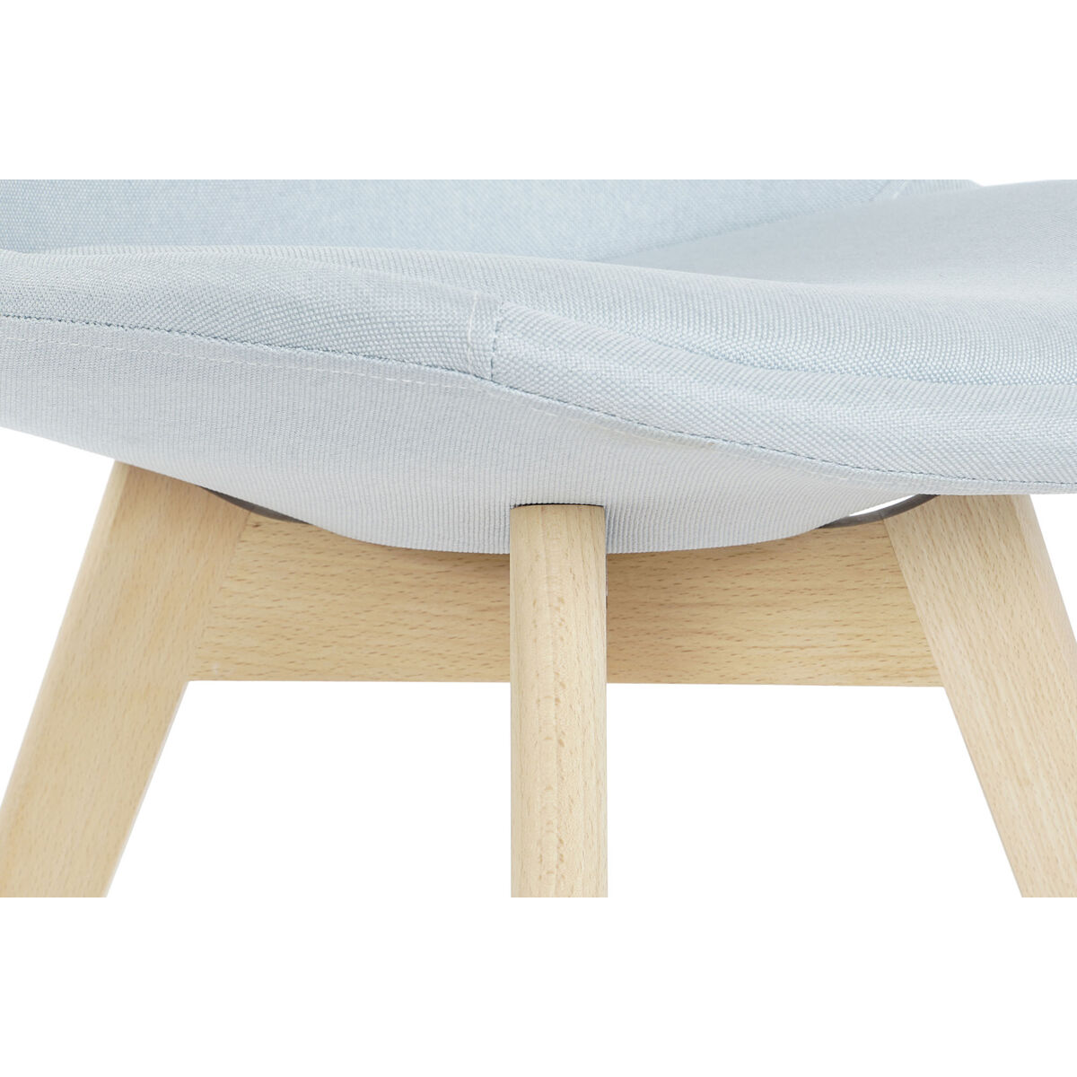 Stol DKD Home Decor Blå Beige Polyester Skum bokträ 48 x 56 x 83 cm - 3