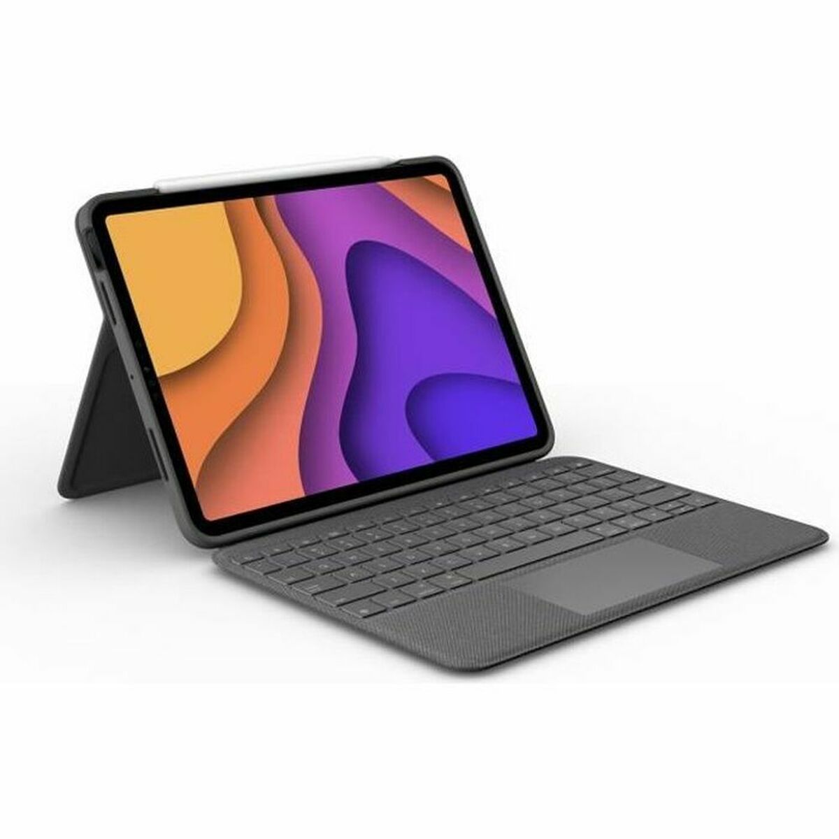 Bluetooth-tangentbord med tabletthållare Logitech iPad Air 4th Gen Grå AZERTY