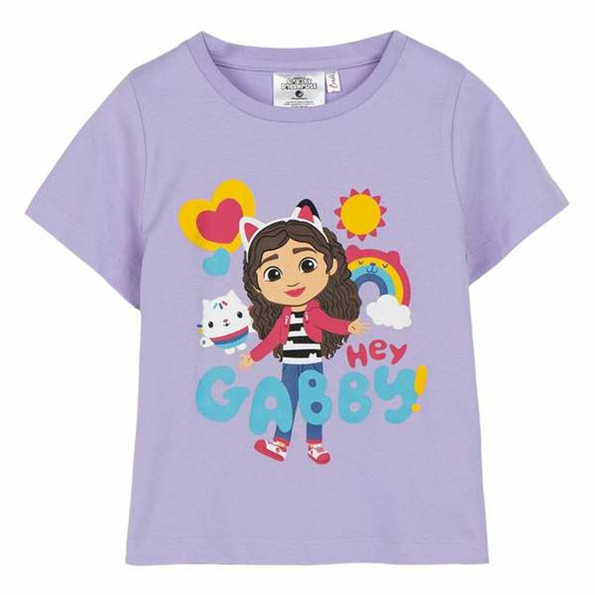 Barn T-shirt med kortärm Gabby's Dollhouse Vit