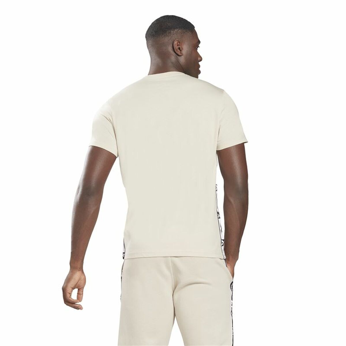 T-shirt med kortärm Herr Reebok Identity Tape Beige - 3