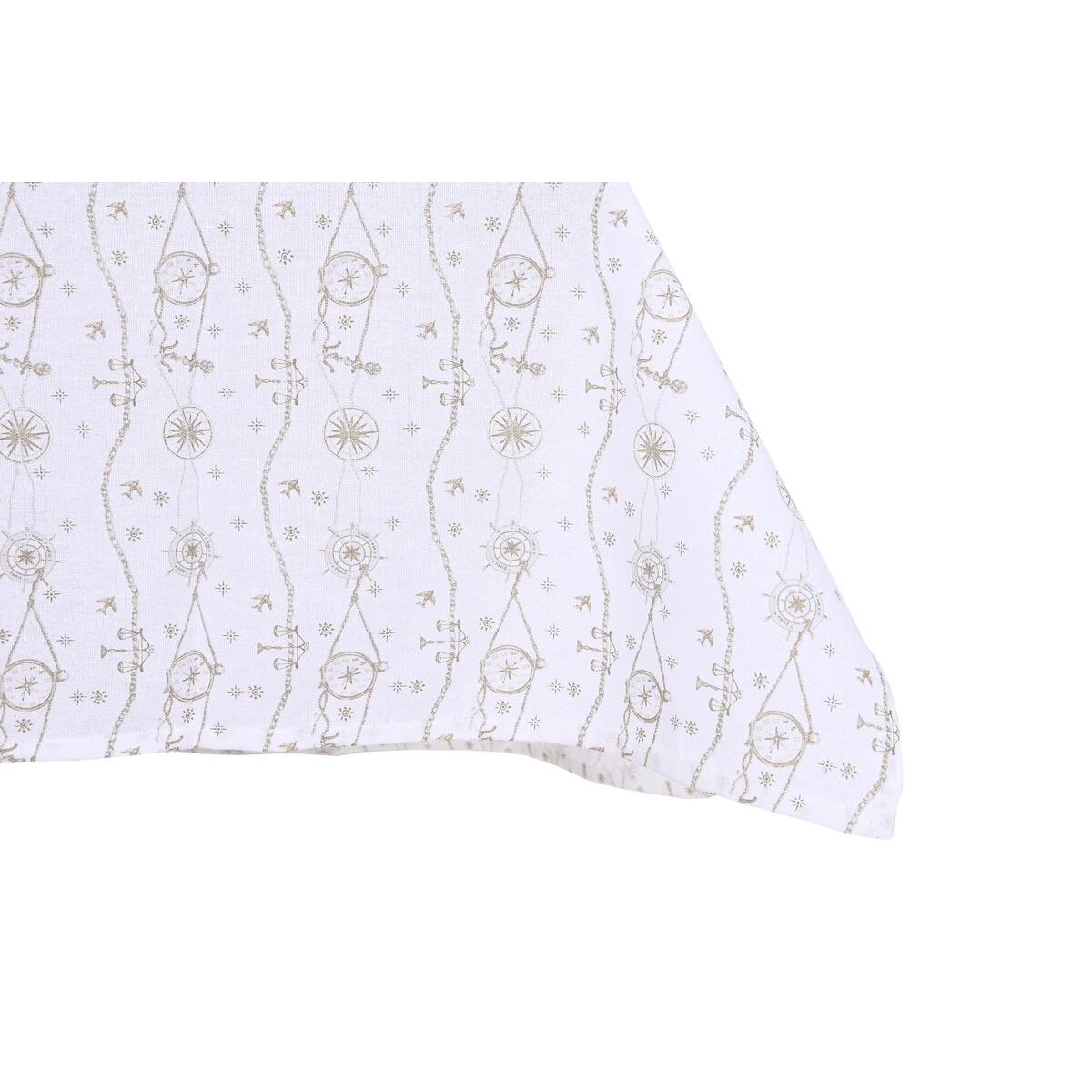 Dukar och servetter DKD Home Decor 150 x 150 x 0,5 cm Blå Brun Vit (2 antal) - 6