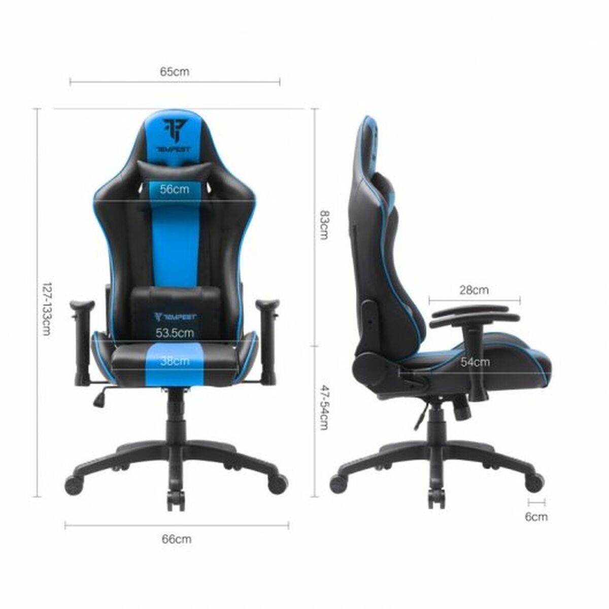 Spelstol Tempest Vanquish  Blå - 2