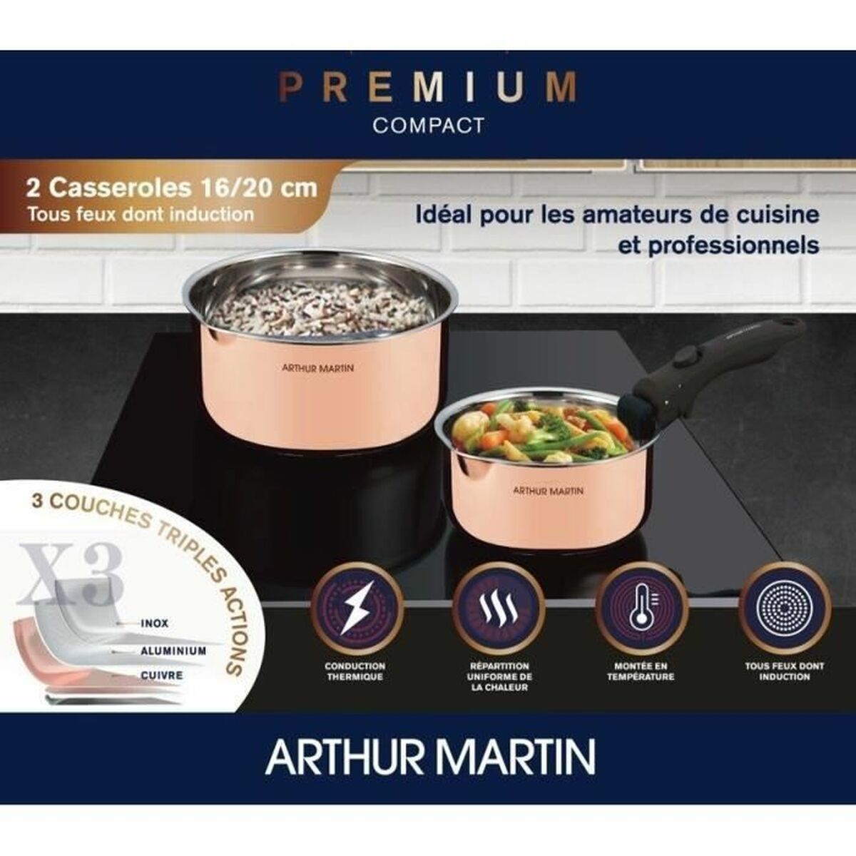 Kastrullset Arthur Martin AM720GT - 2