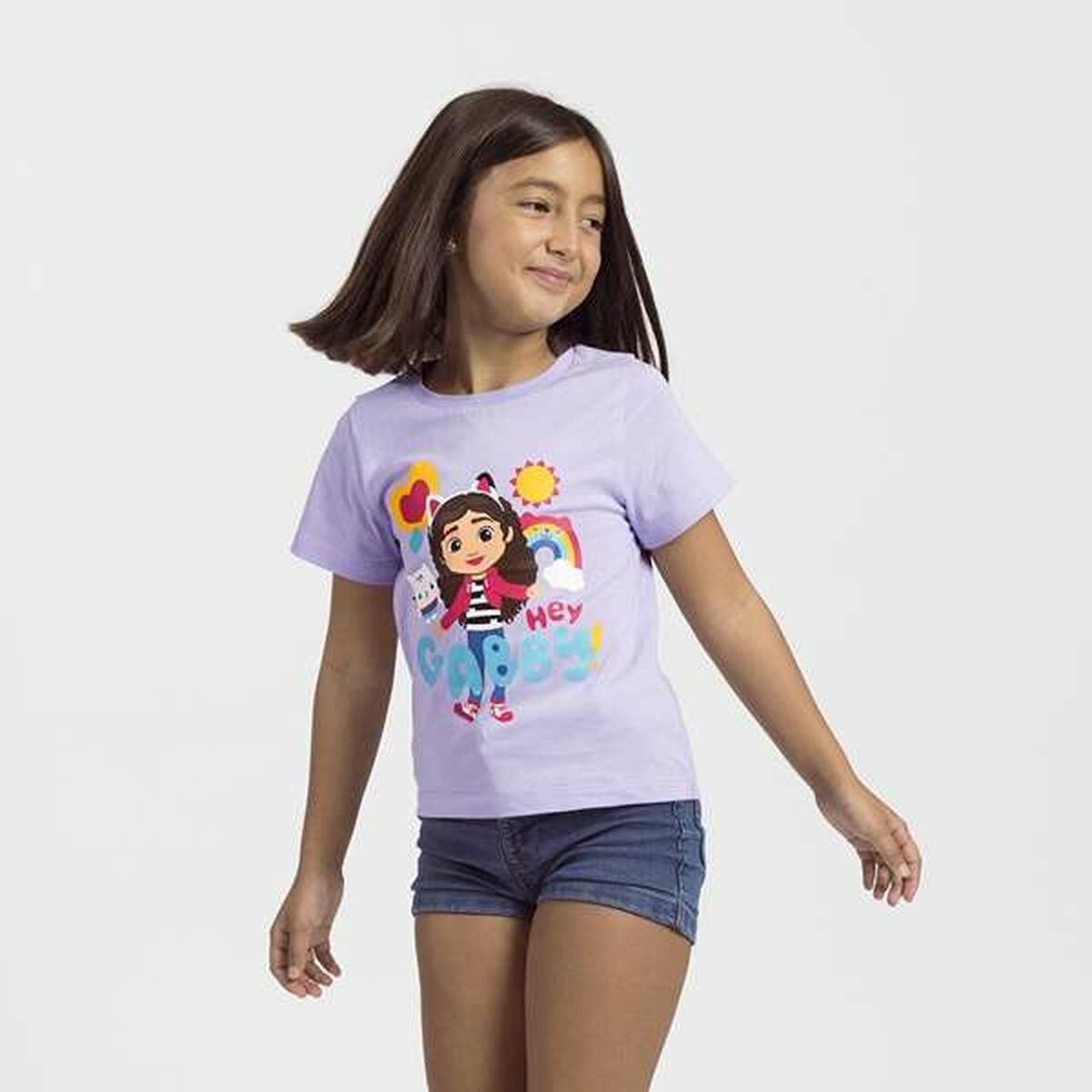 Barn T-shirt med kortärm Gabby's Dollhouse Vit Purpur - 3