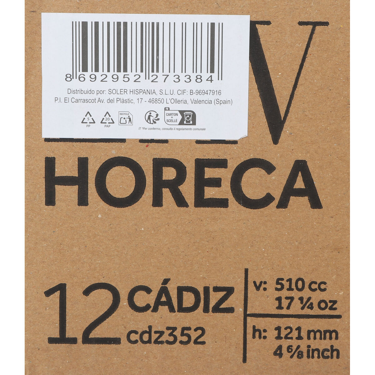 Glas för vatten LAV Cadiz 510 ml (12 antal) - 2