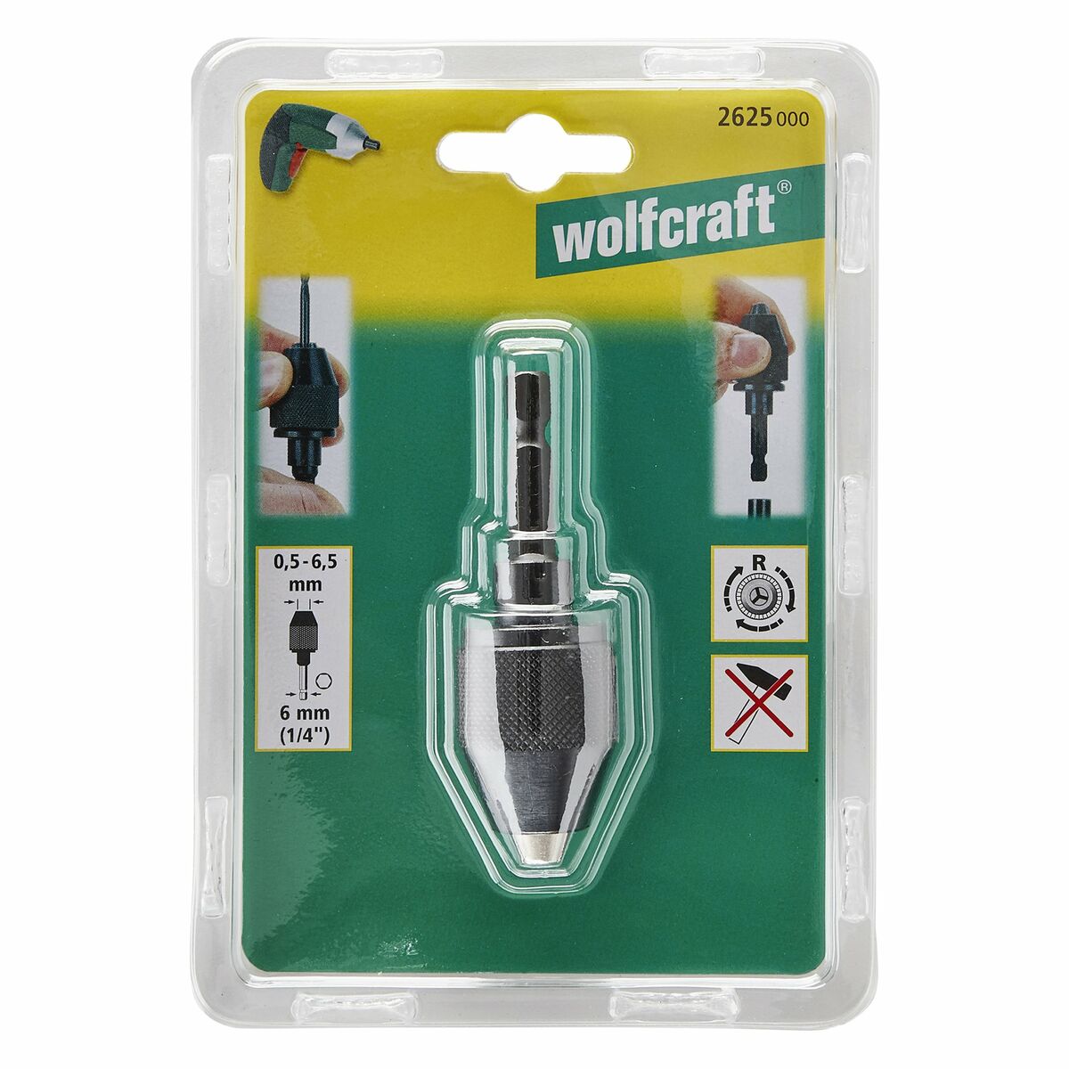 Borrchuck med nyckel Wolfcraft 2625000 - 2