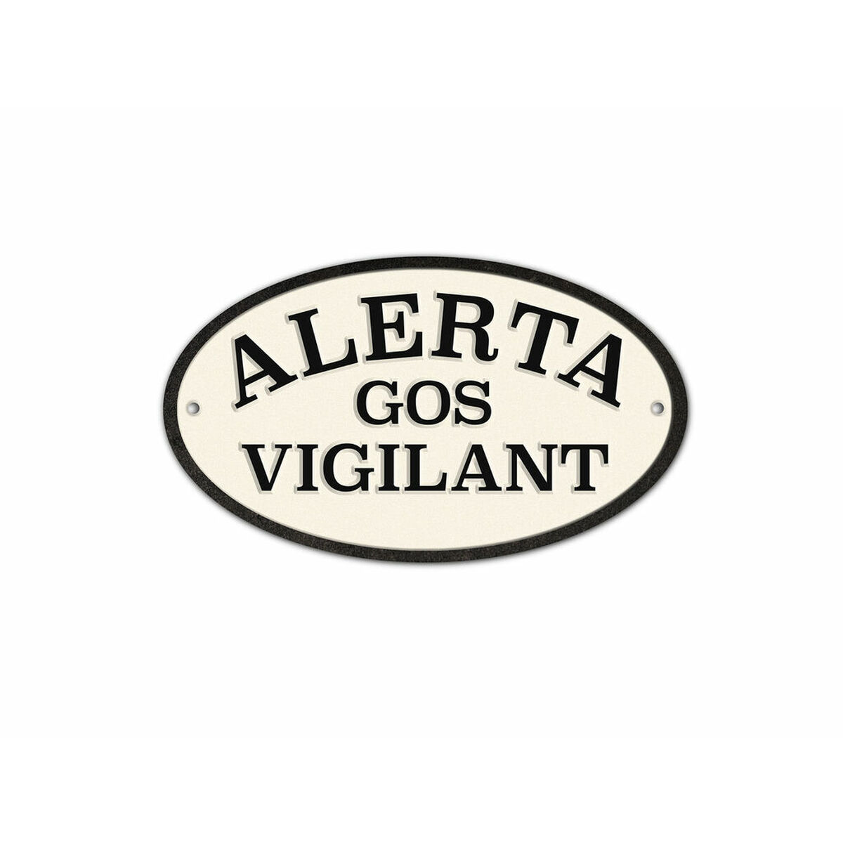 Skylt Magnet & Steel Alerta Gos Vigilant 16,3 x 9,5 cm