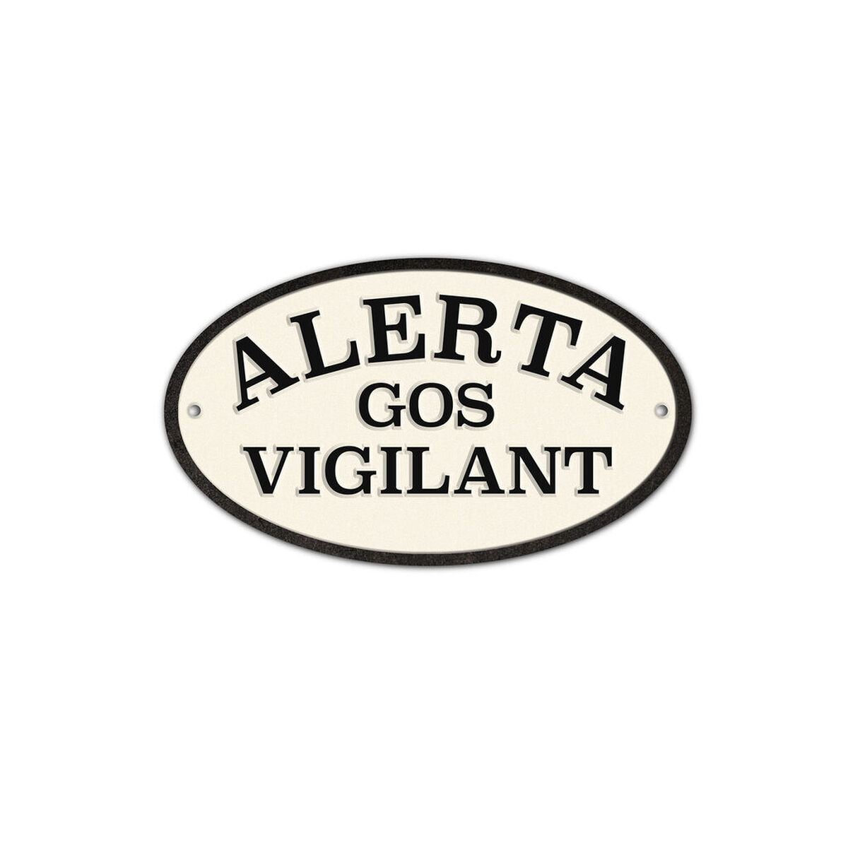Skylt Magnet & Steel Alerta Gos Vigilant 16,3 x 9,5 cm - 3