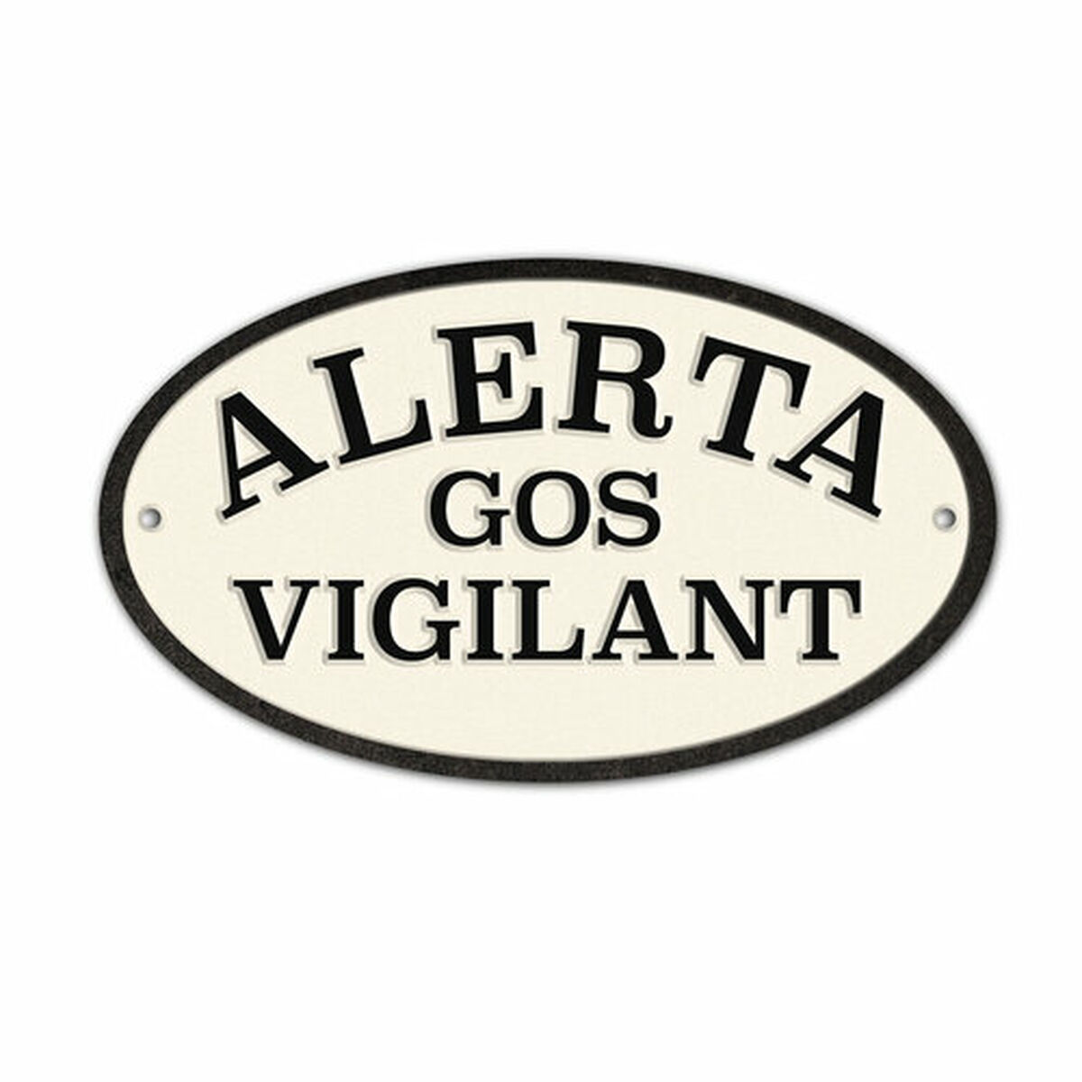 Skylt Magnet & Steel Alerta Gos Vigilant 16,3 x 9,5 cm - 4