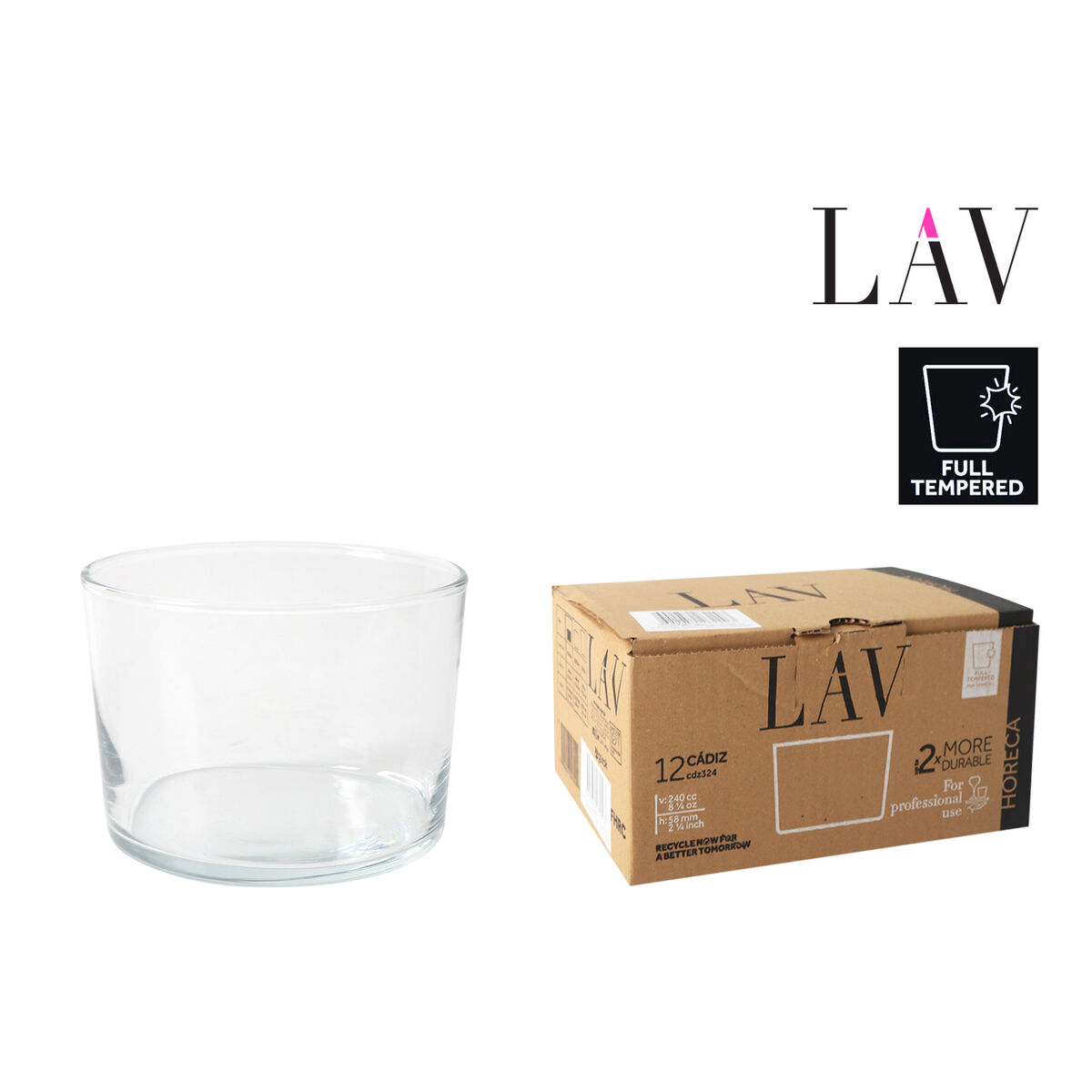 Glas för vatten LAV Cadiz 240 ml (12 antal) - 3