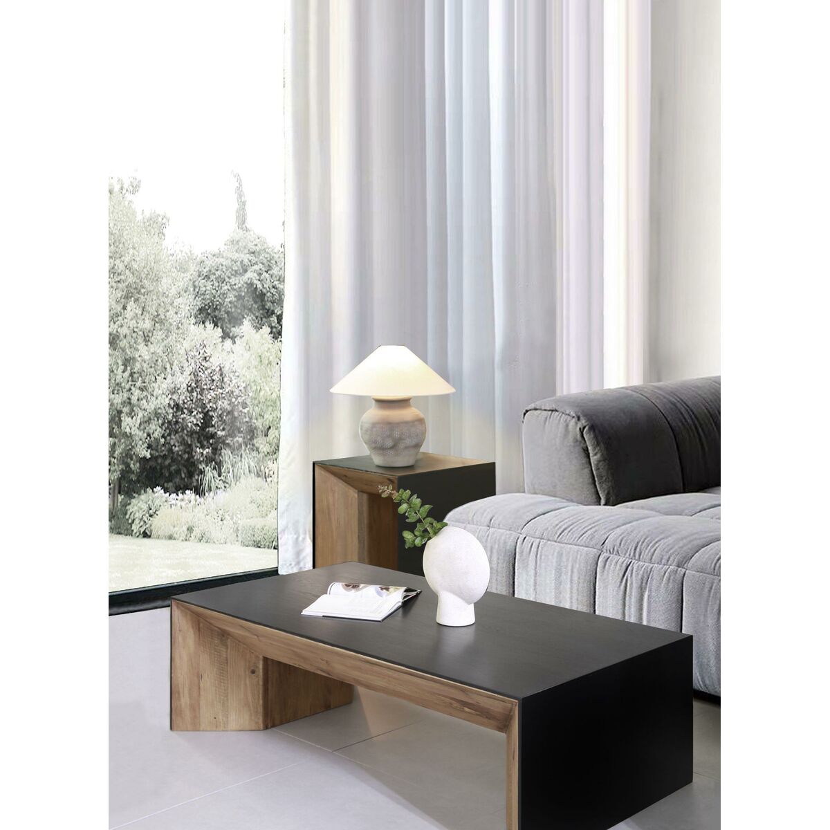Soffbord DKD Home Decor Furu Återvunnet Trä 135 x 75 x 45 cm - 2