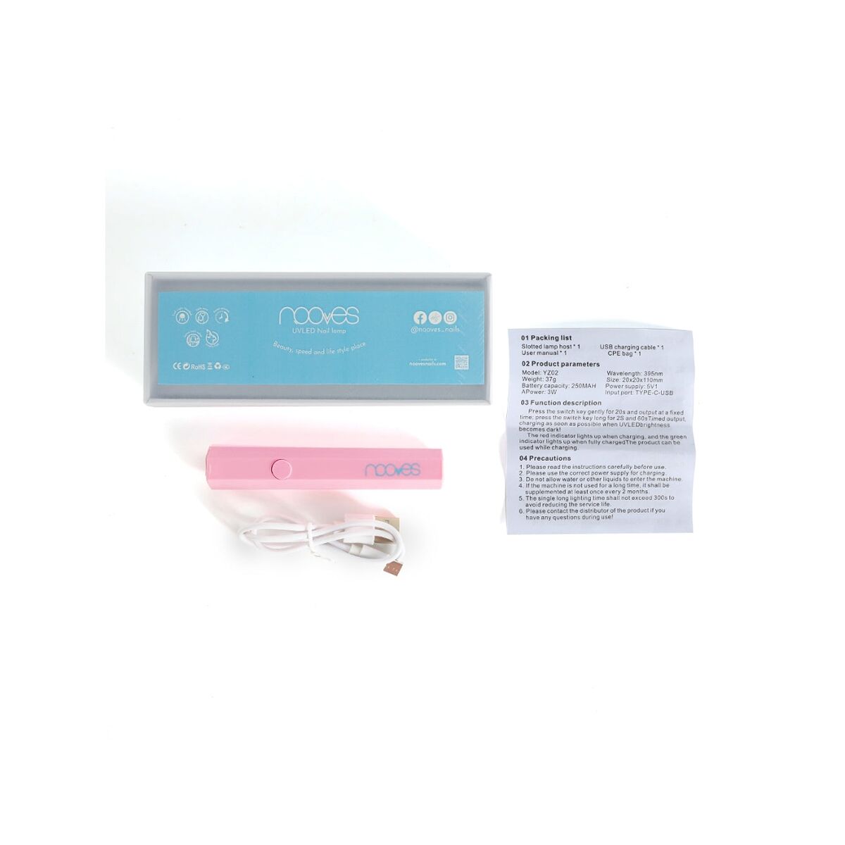 LED UV nagellampa Nooves Bärbar platta - 3