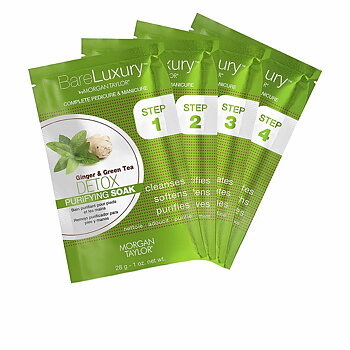 Manikyr- och pedikyrpaket Morgan Taylor Complete Pedicure Manicure Ginger Ingefära Grönt te 4 Delar