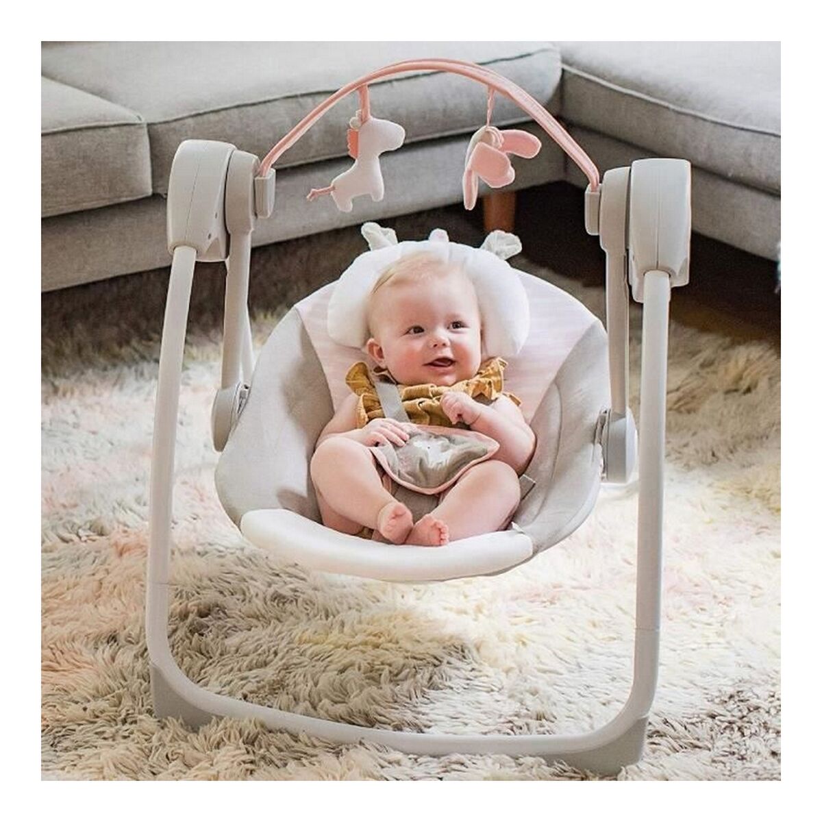 Gungstol Ingenuity Compact Swing - Flora Ljusrosa - 7