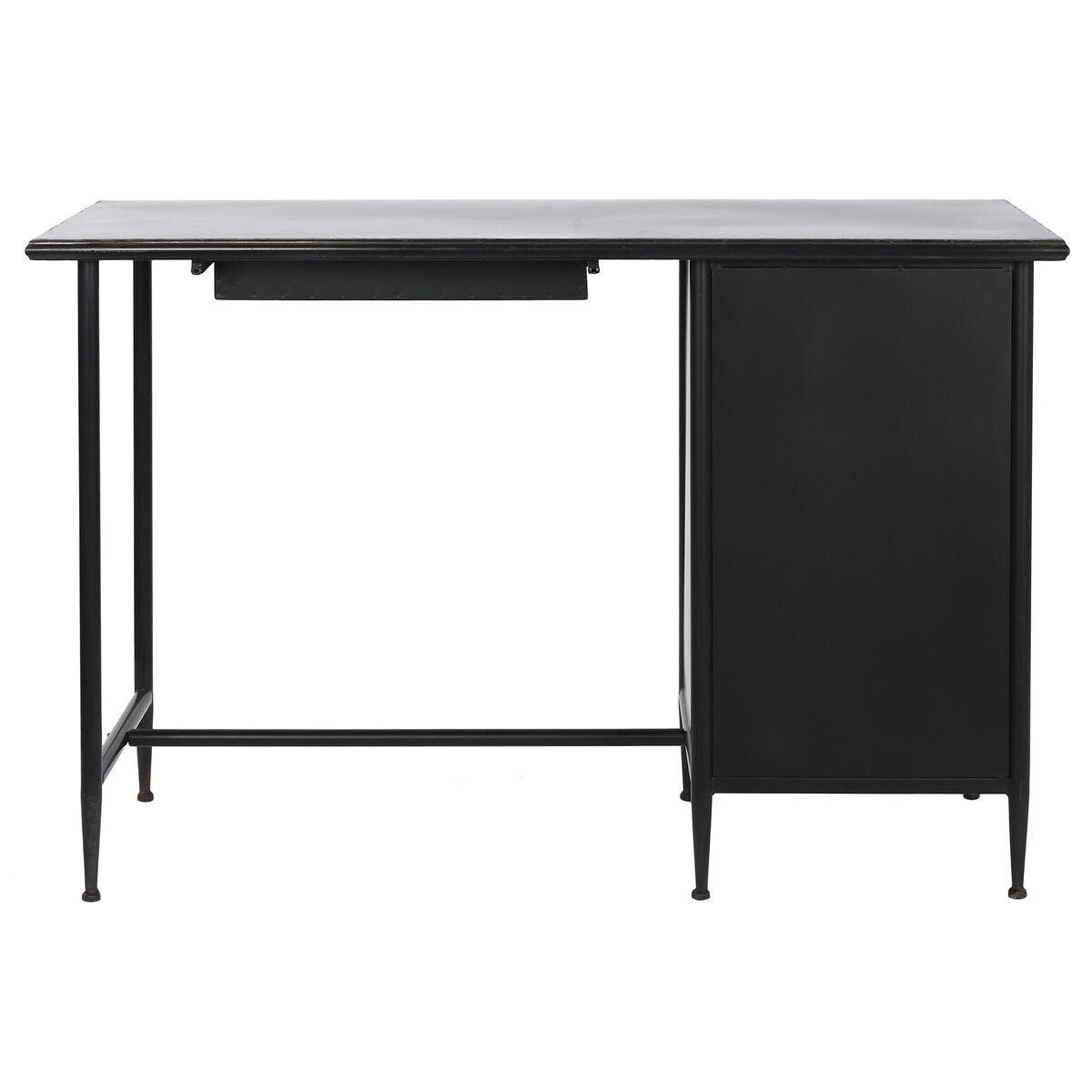 Skrivbord DKD Home Decor Svart Metall Glas 120 x 50 x 80 cm - 2