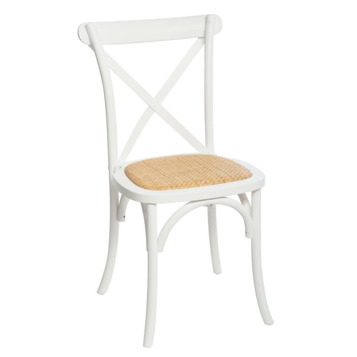 Stol DKD Home Decor Vit Svart Naturell 43 x 50 x 89 cm - 5