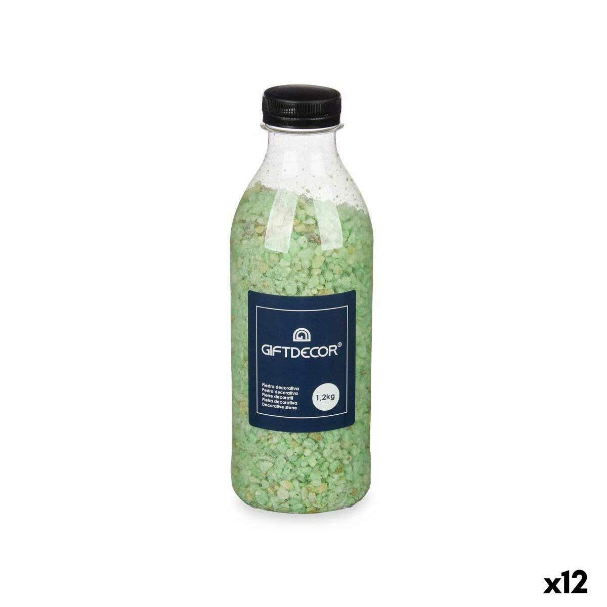 Dekorativa stenar Marmor Grön 1,2 kg (12 antal)
