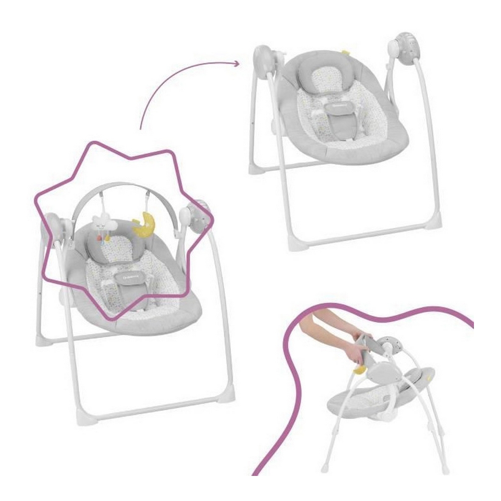 Gungstol Badabulle Candy Comfort Swing Grå Vit - 2