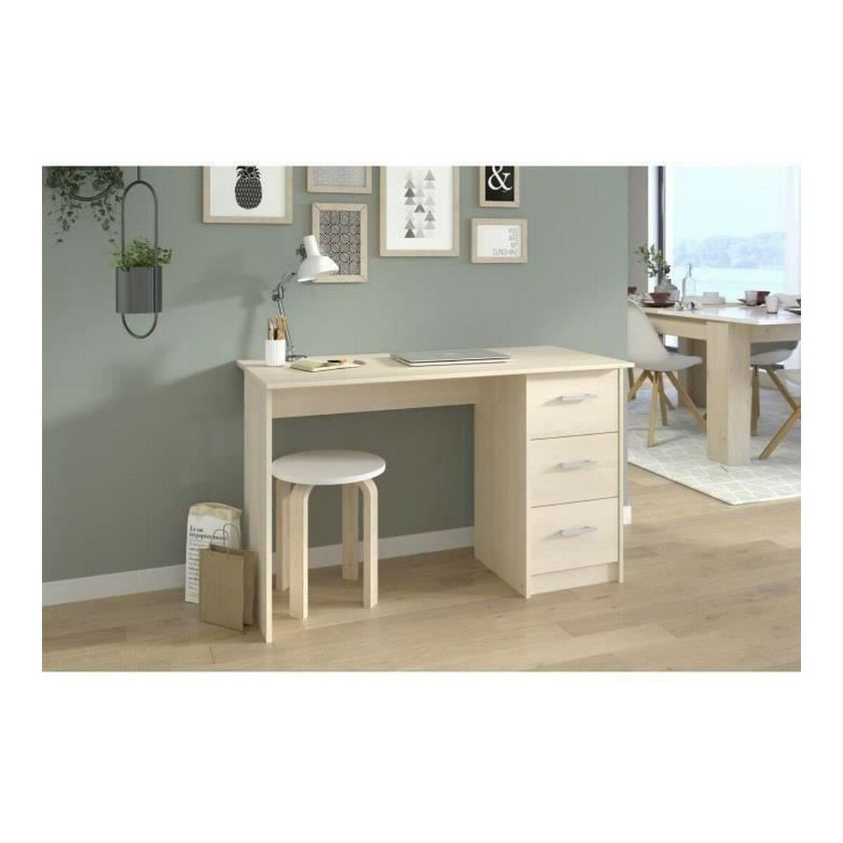 Skrivbord Parisot Essentielle Akaciaträ 121,2 x 74,3 x 55 cm - 8