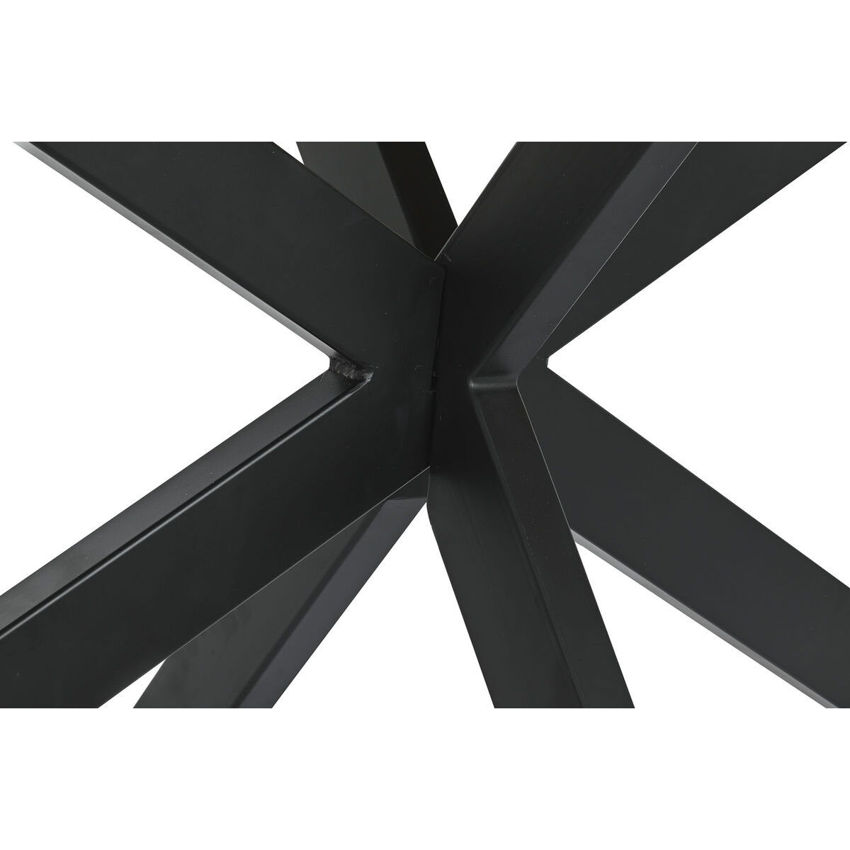 Matsalsbord DKD Home Decor Svart Naturell Metall Mangoträ 200 x 100 x 76 cm - 3