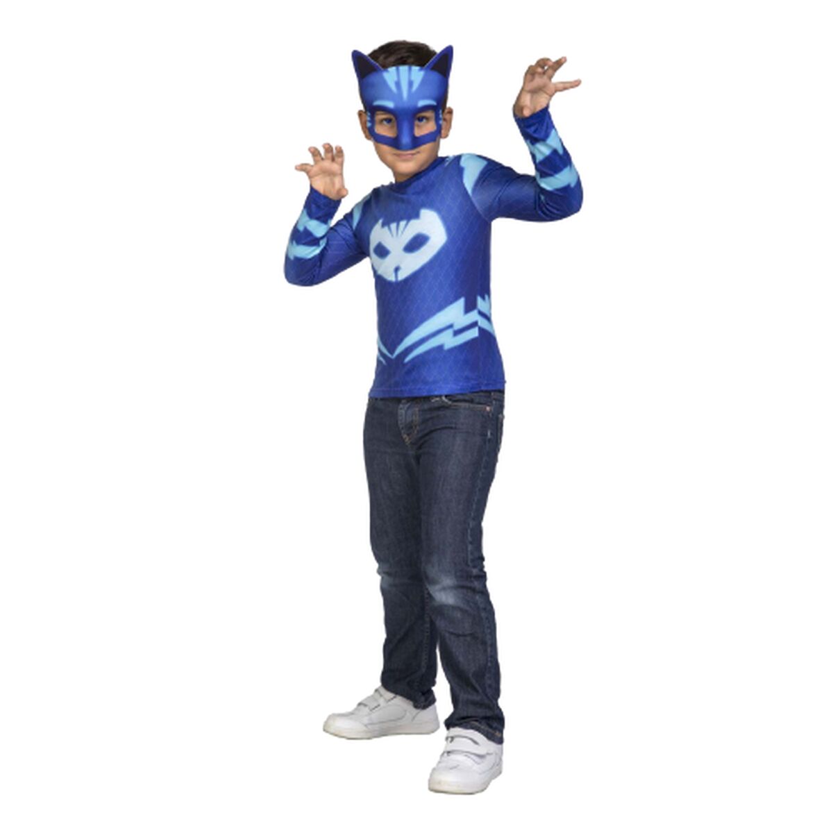 Maskeraddräkt för barn My Other Me Catboy Blå (2 Delar)