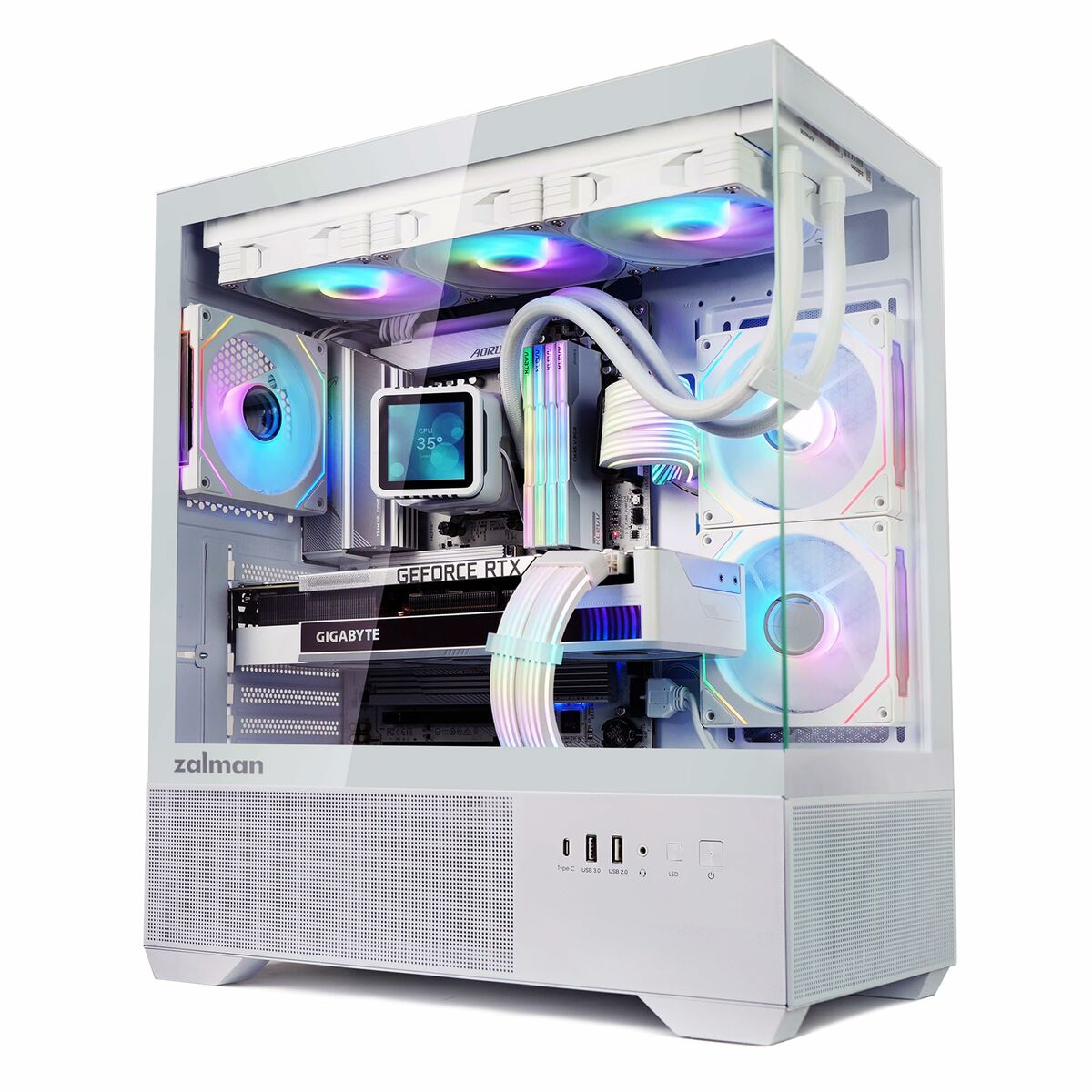 ATX Semitorn Zalman CHRONIX WHITE Vit - 2