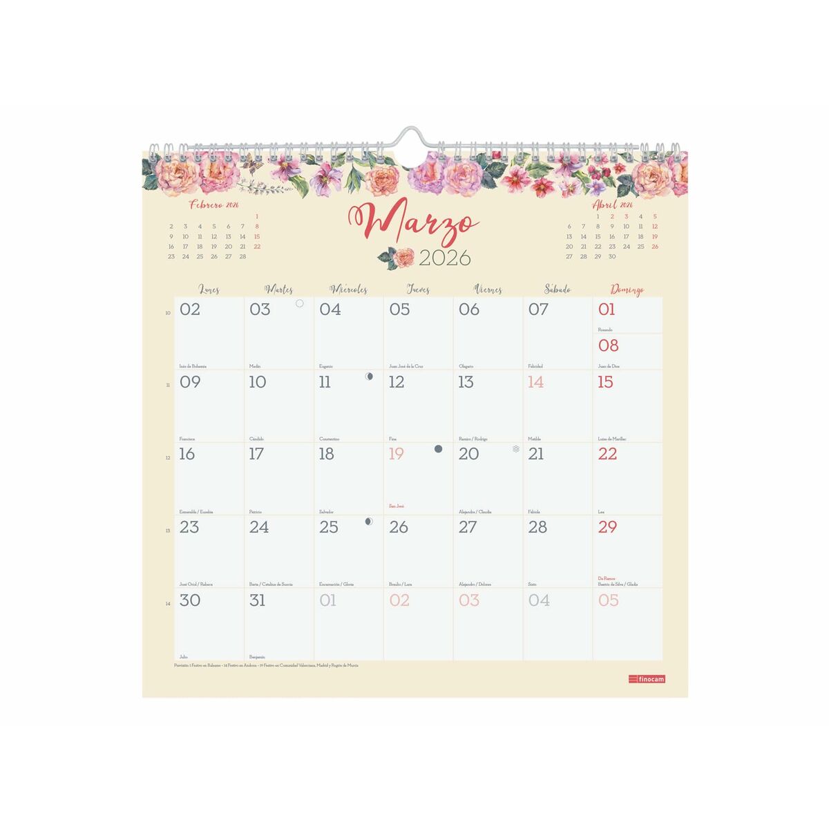 Väggkalender Finocam Multicolour Papper 30 x 30 cm - 3