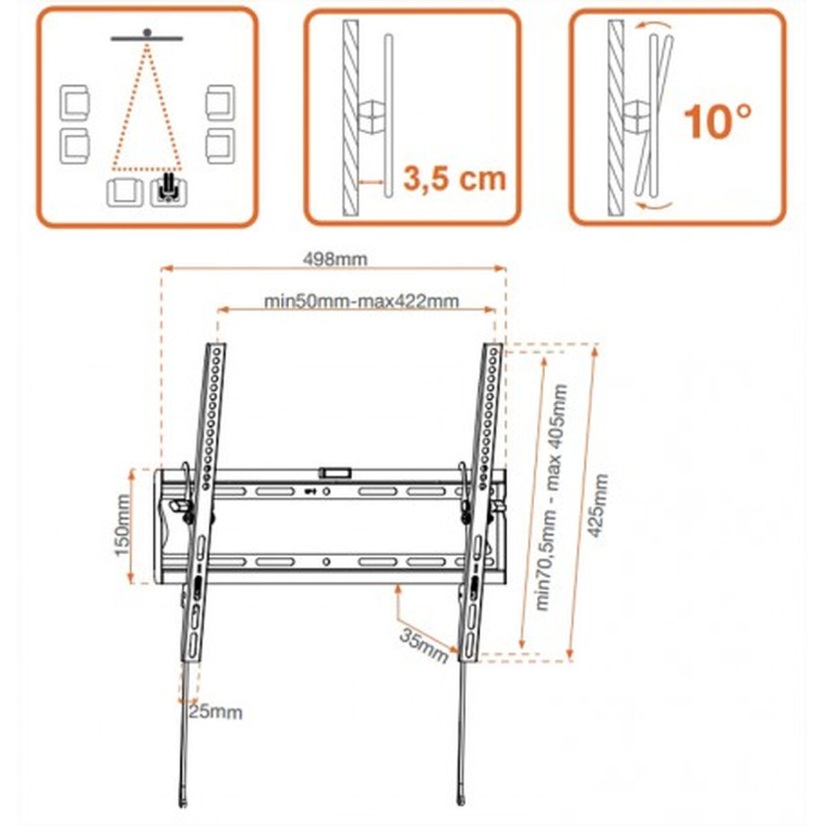 TV-fäste METRONIC 451064 35 kg - 2