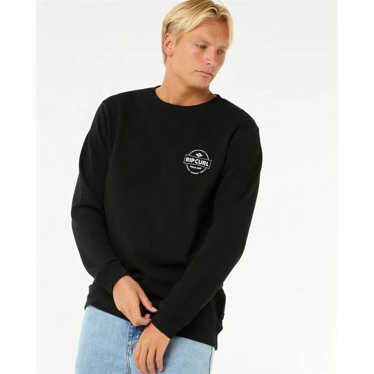 Tröja utan huva Herr Rip Curl Stapler Crew Svart - 2