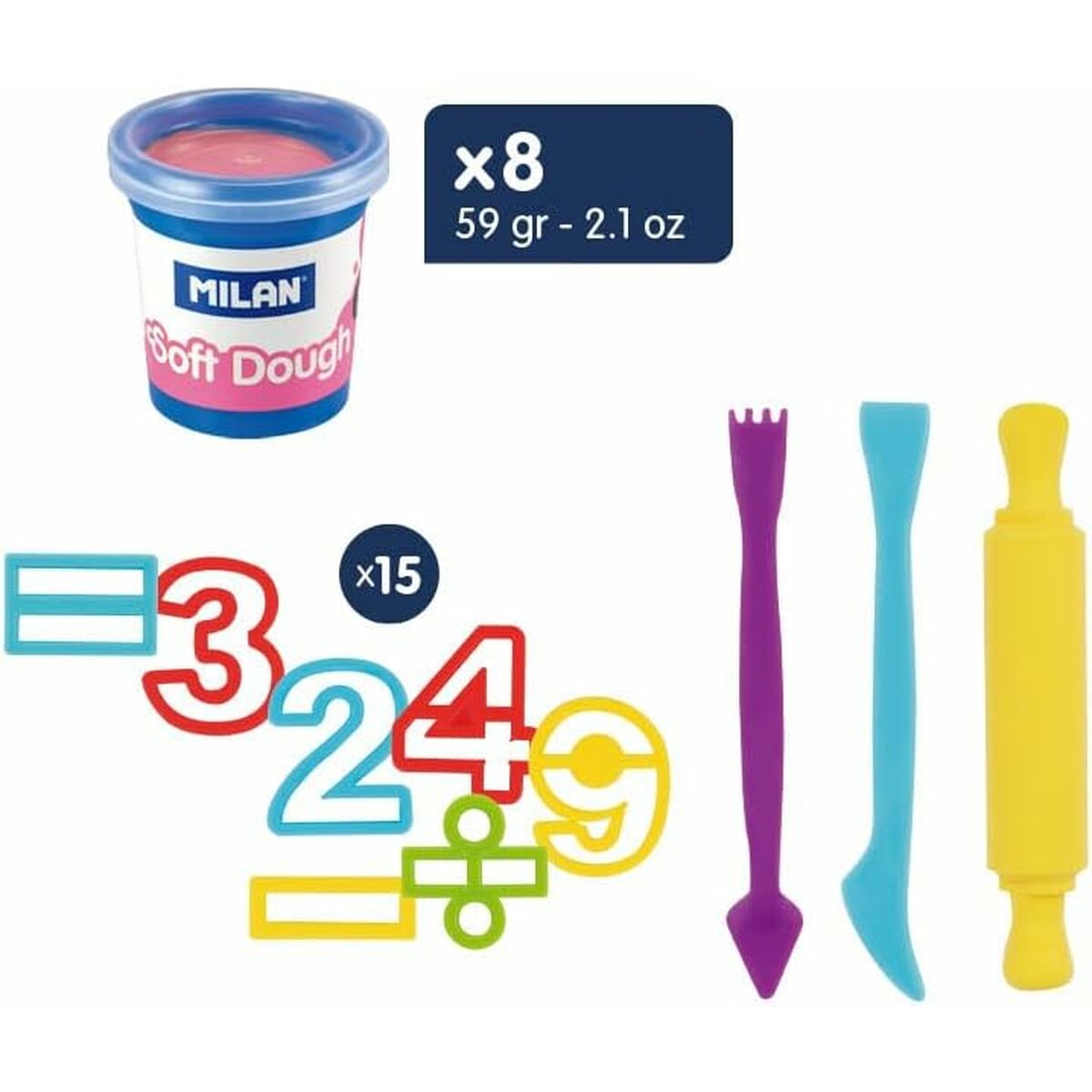 Modell-lera Milan Soft Dough Lots of Numvers Multicolour - 5