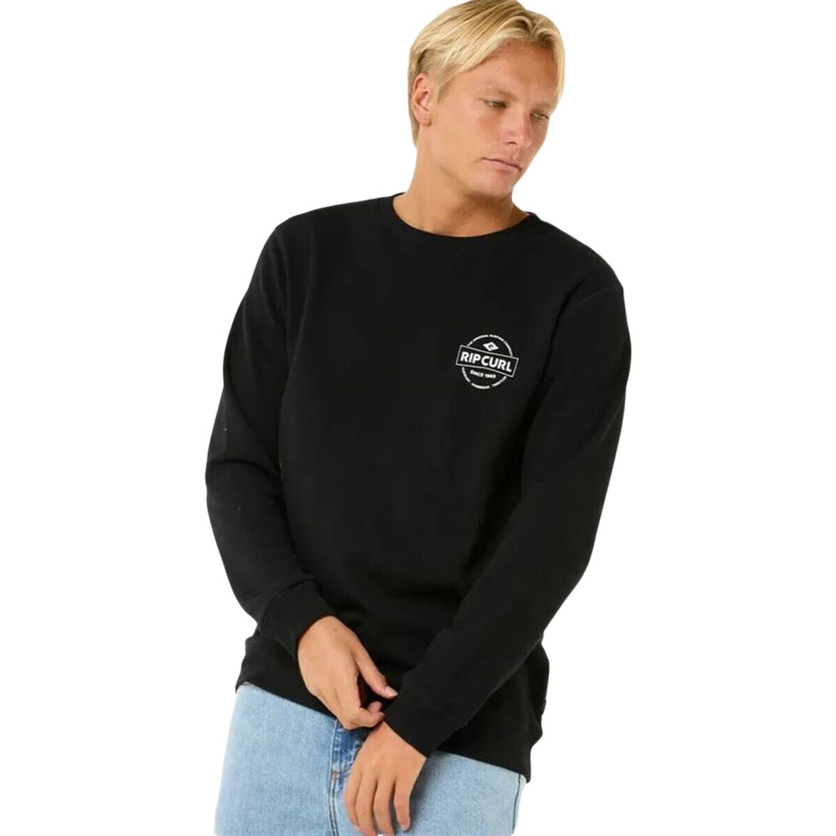 Tröja utan huva Herr Rip Curl Stapler Crew Svart
