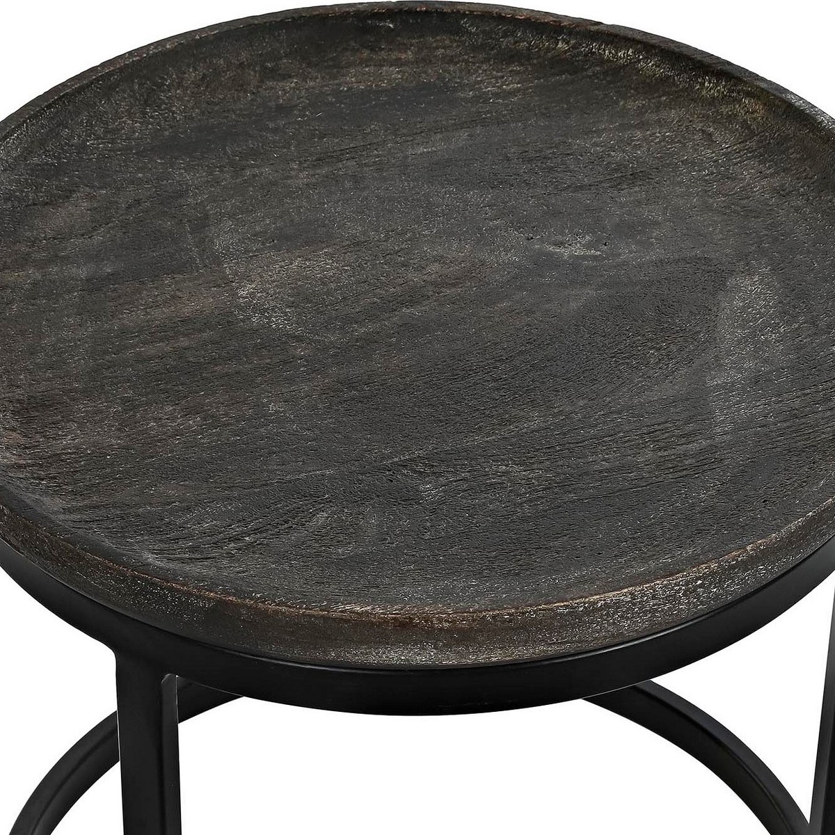 2-bordsset DKD Home Decor Brun Svart 55 x 55 x 50 cm - 6