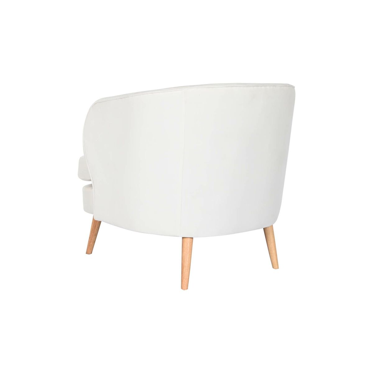 Fåtölj DKD Home Decor Vit Naturell Trä 91 x 80 x 78 cm - 4