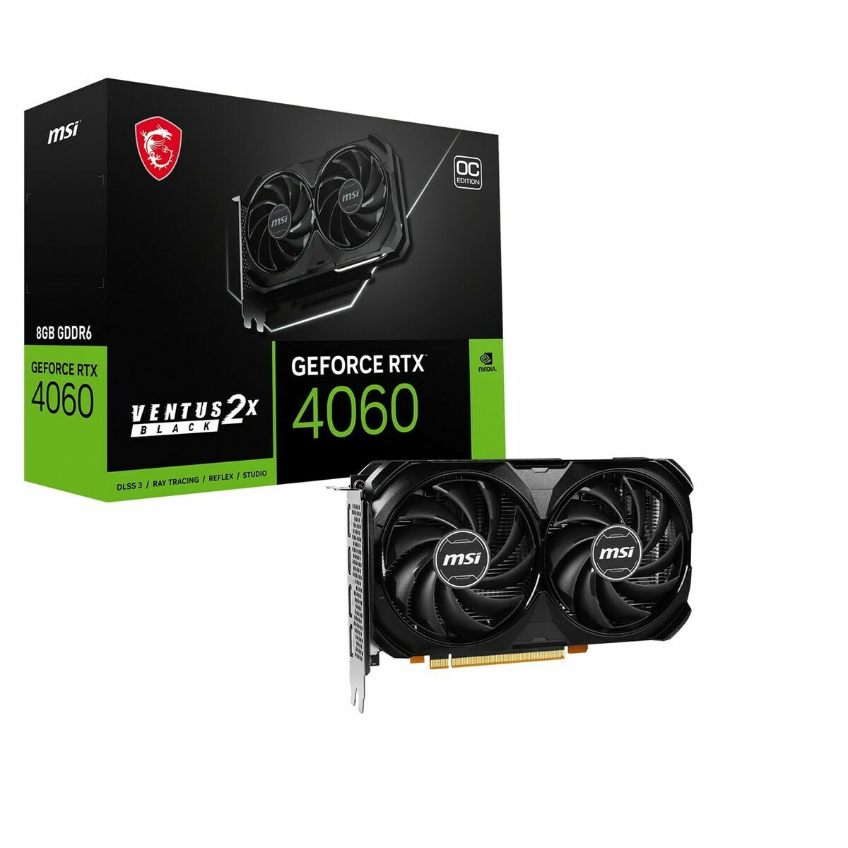 Grafikkort MSI GeForce RTX 4060 VENTUS 2X Geforce RTX 4060 8 GB GDDR6 - 2