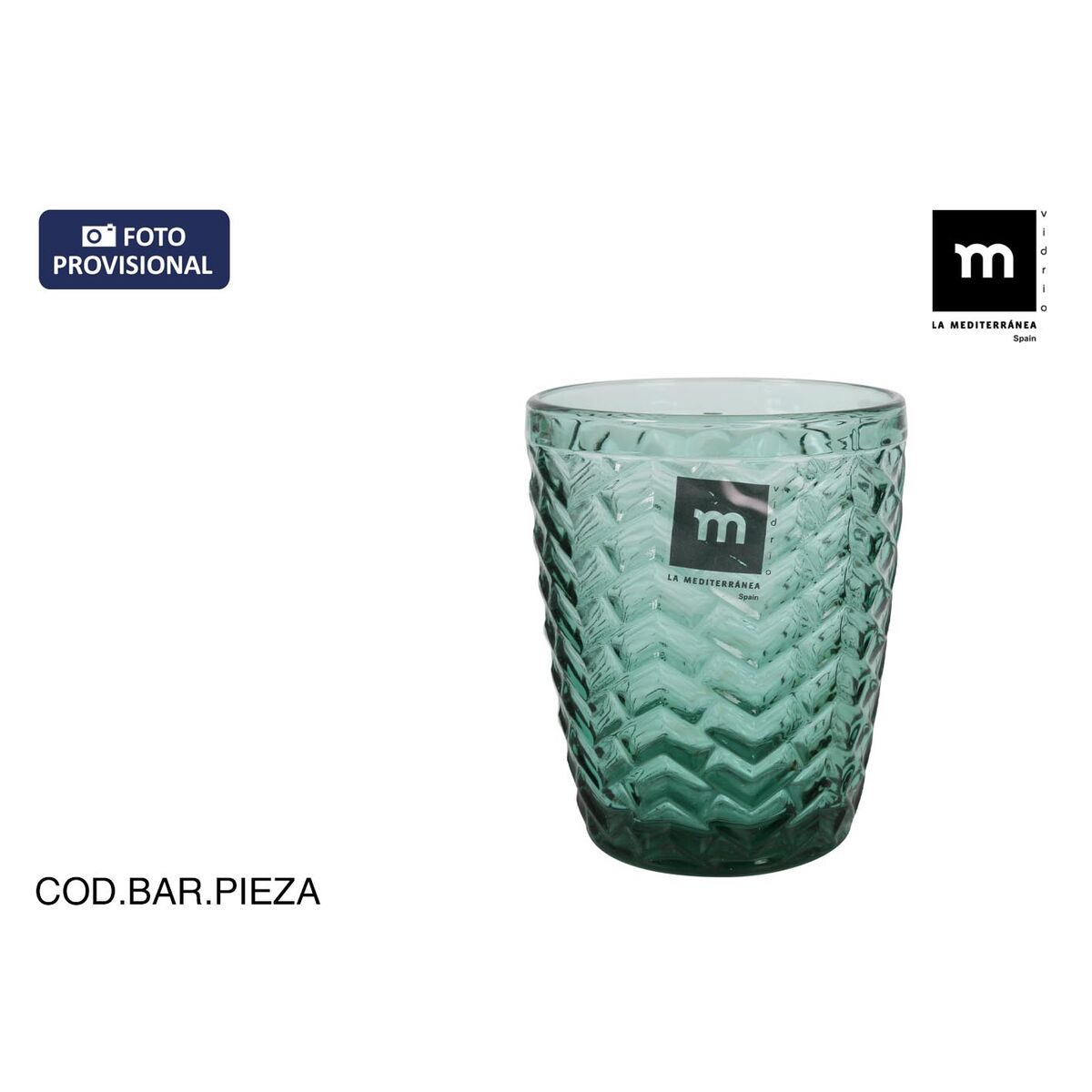 Glas för vatten La Mediterránea Spica Grön (48 antal) - 2