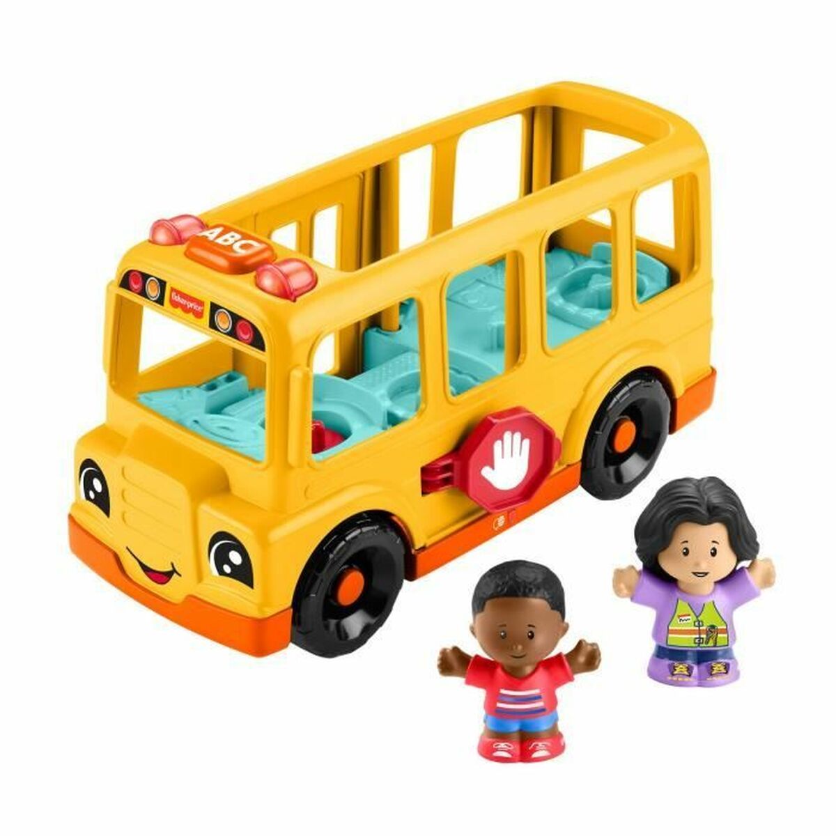 Actionfigurer Fisher-Price Little People-El autobús escolar-Vehículo de empuje musical HYT03