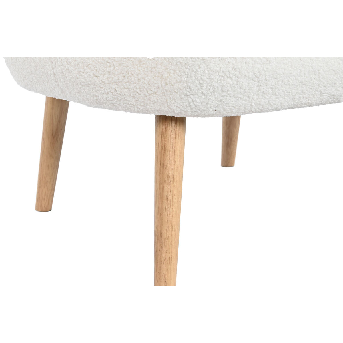 Fåtölj DKD Home Decor Vit Naturell Trä 70 x 70 x 80 cm - 5