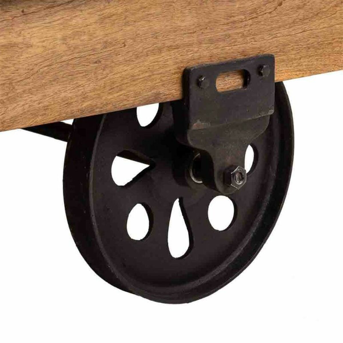 Soffbord Alexandra House Living Läder Trä Järn 90 x 52 x 165 cm - 8