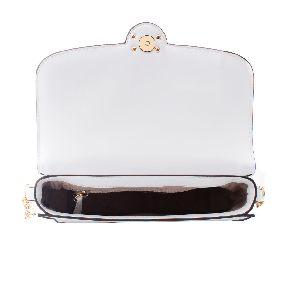 Axelväska Michael Kors Leida Vit 23 x 16 x 7 cm - 3