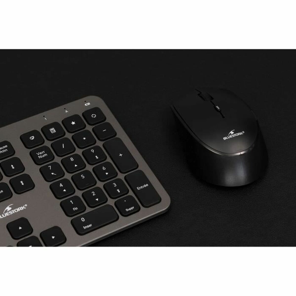 Trådlöst Tangentbord och Mus Bluestork Easy Slim Grå - 3