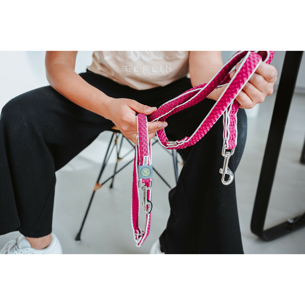 DoHundkoppel Hunter Fuchsia 2 m Justerbar - 3