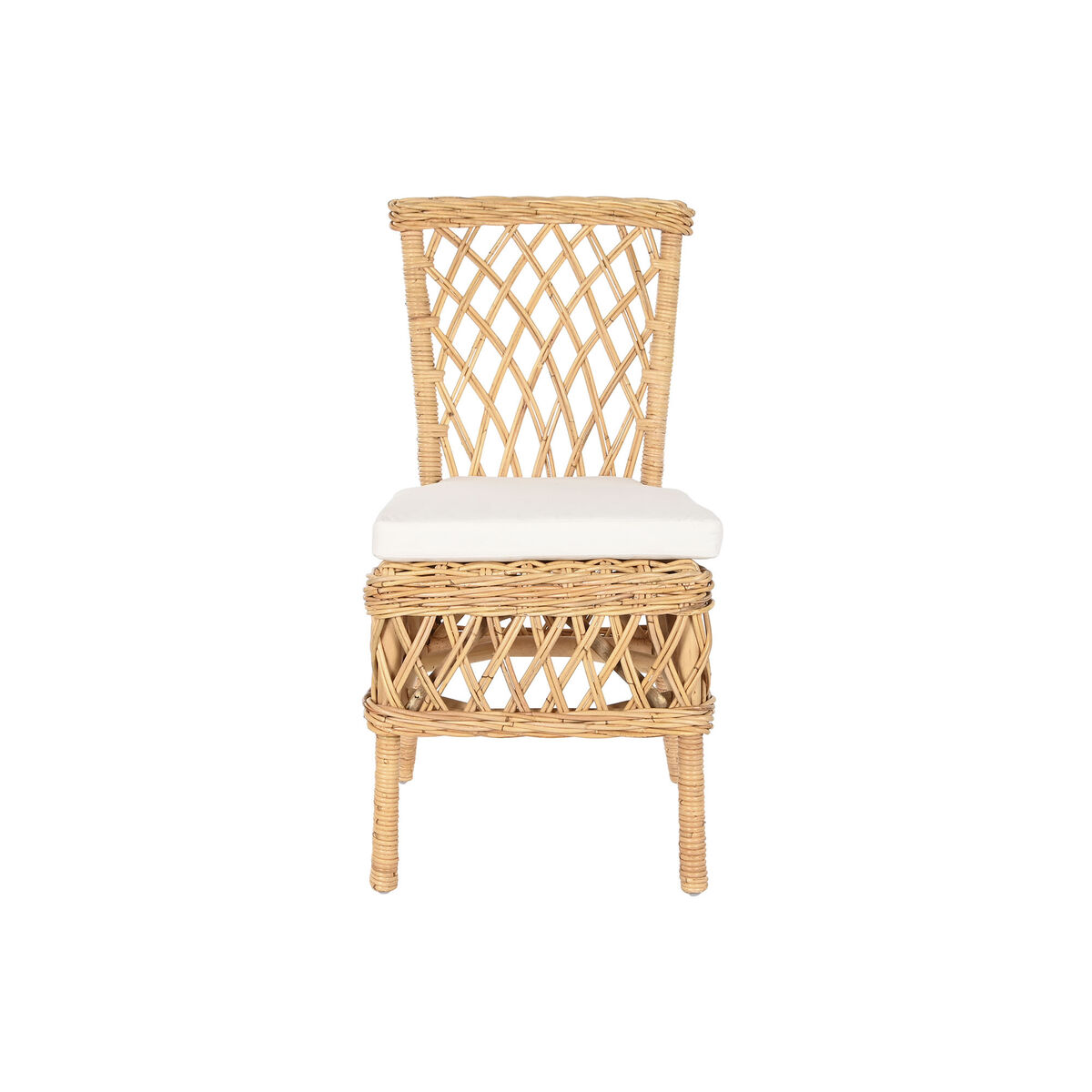 Stol DKD Home Decor Vit Naturell 45 x 55 x 85 cm 45 x 55 x 90 cm 47 x 58 x 90 cm - 4