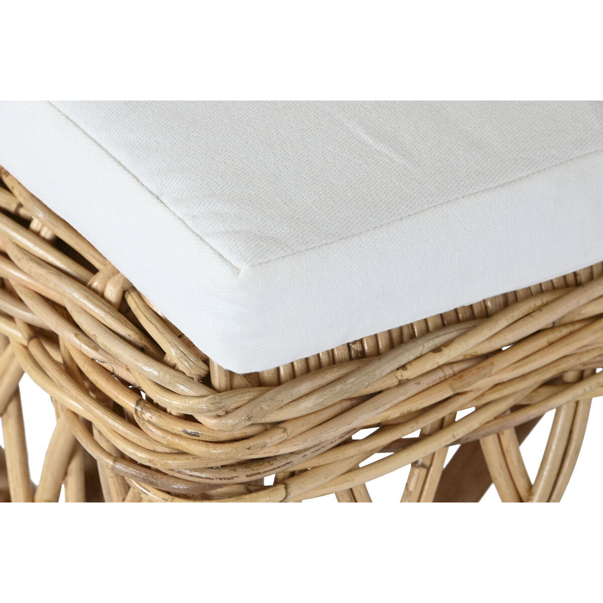 Stol DKD Home Decor Vit Naturell 45 x 55 x 85 cm 45 x 55 x 90 cm 47 x 58 x 90 cm - 3