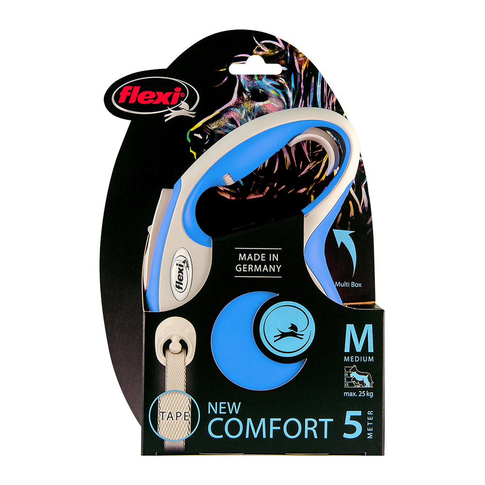 DoHundkoppel Flexi NEW COMFORT 5 m Blå Storlek S - 2