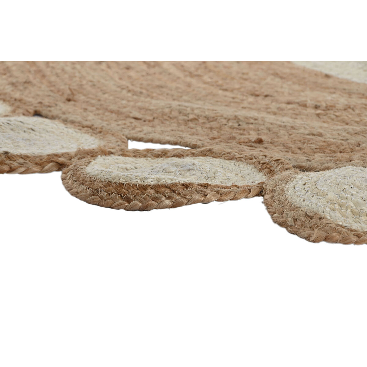 Matta Home ESPRIT Vit Brun 200 x 200 x 1 cm - 2
