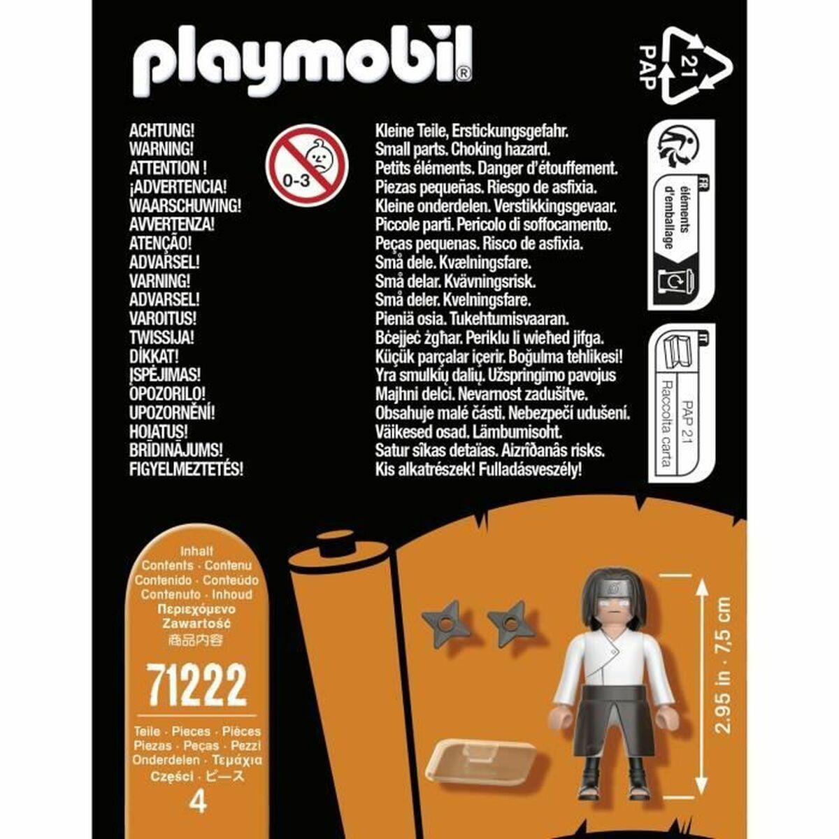 Playset Playmobil Naruto Shippuden - Neji 71222 4 Delar - 2