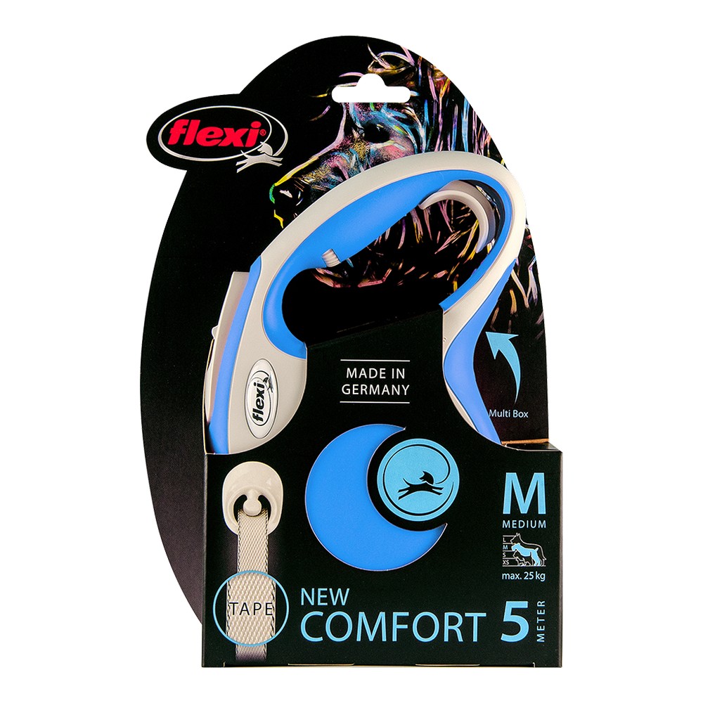 DoHundkoppel Flexi NEW COMFORT Blå Storlek M - 2
