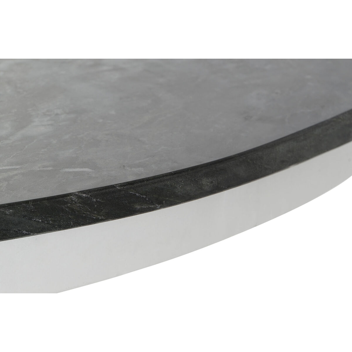 Matsalsbord DKD Home Decor Vit Svart Koppar Metall Marmor 110 x 110 x 76 cm - 2